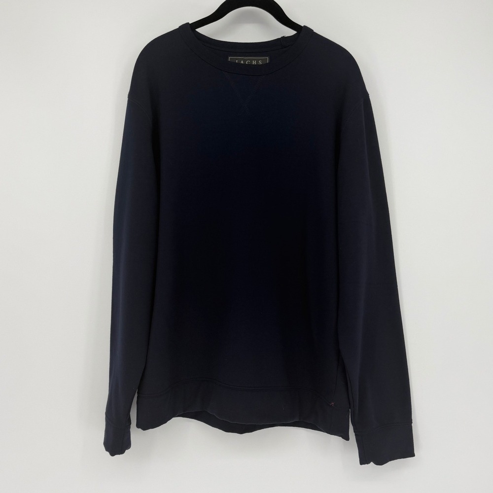 Jachs New York Mens Navy Blue Crewneck Sweatshirt Pullover Size M 1437788